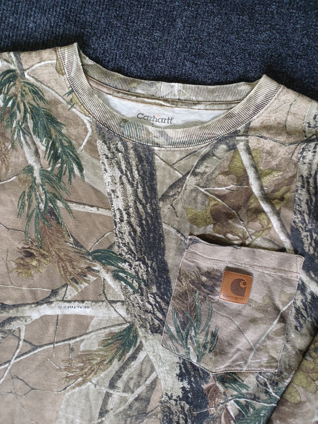 Carhartt Mens Large Long Sleeve Camouflage Realtree Tee Shirt