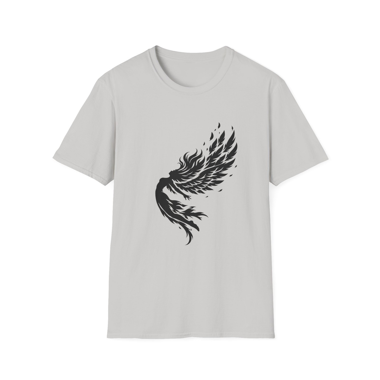 Fallen Angel Gothic Fantasy Dark Angel Wings Celestial Unisex Softstyle T-Shirt gallery