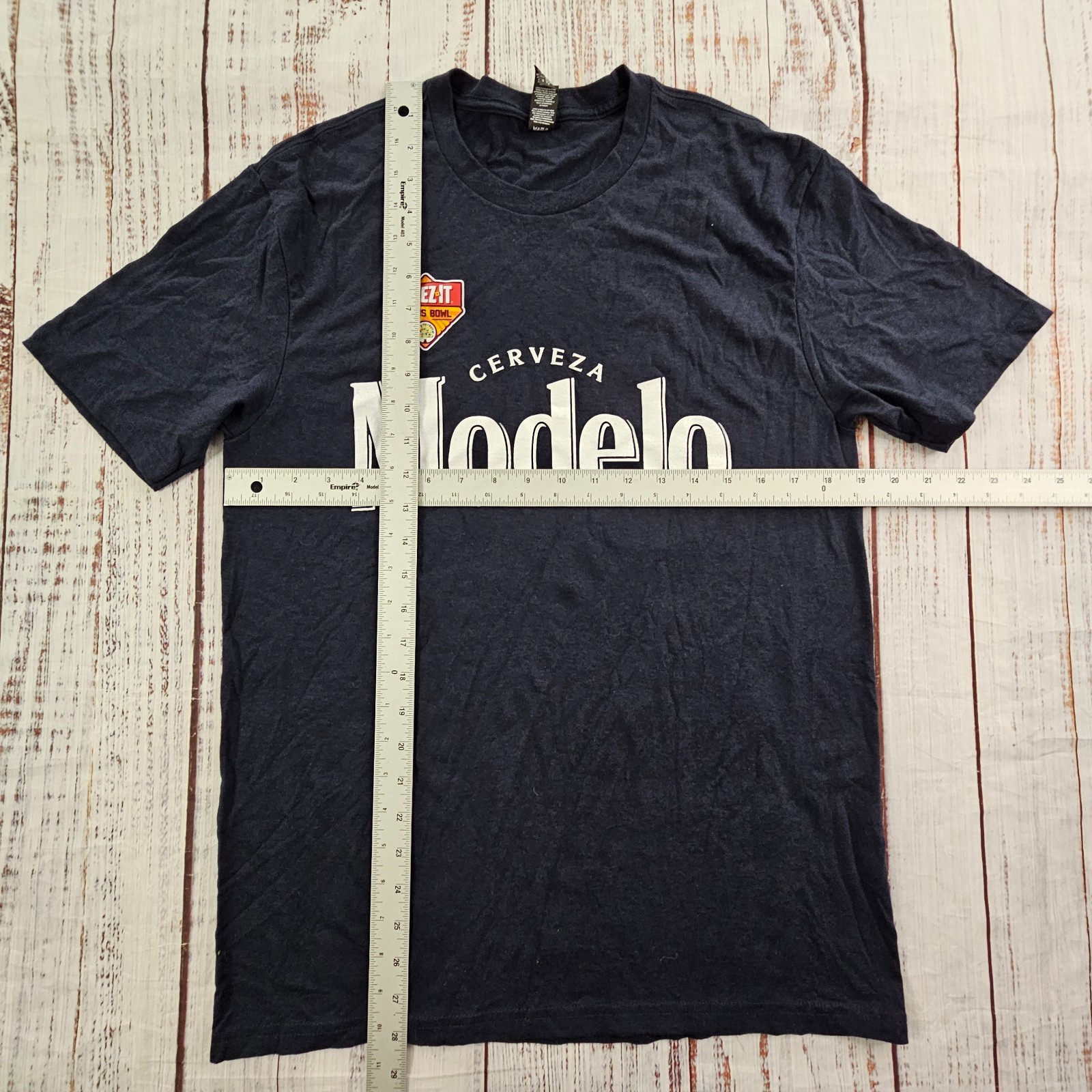 Modelo Cerveza Cheez It Citrus Bowl Blue Short Sleeve Tri-Blend T-Shirt Men's M gallery