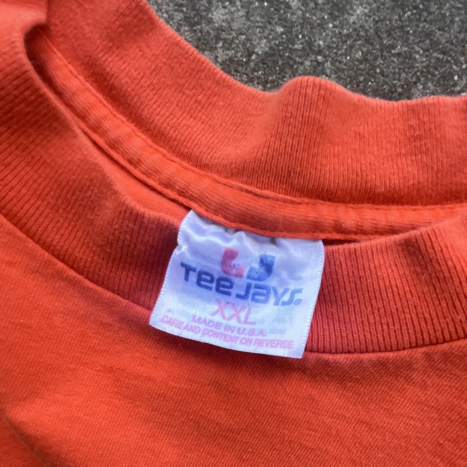 Tee Jays Vintage 90s Men's XXL Orange Cotton Graphic Pocket Bike Week '98 Tee gallery