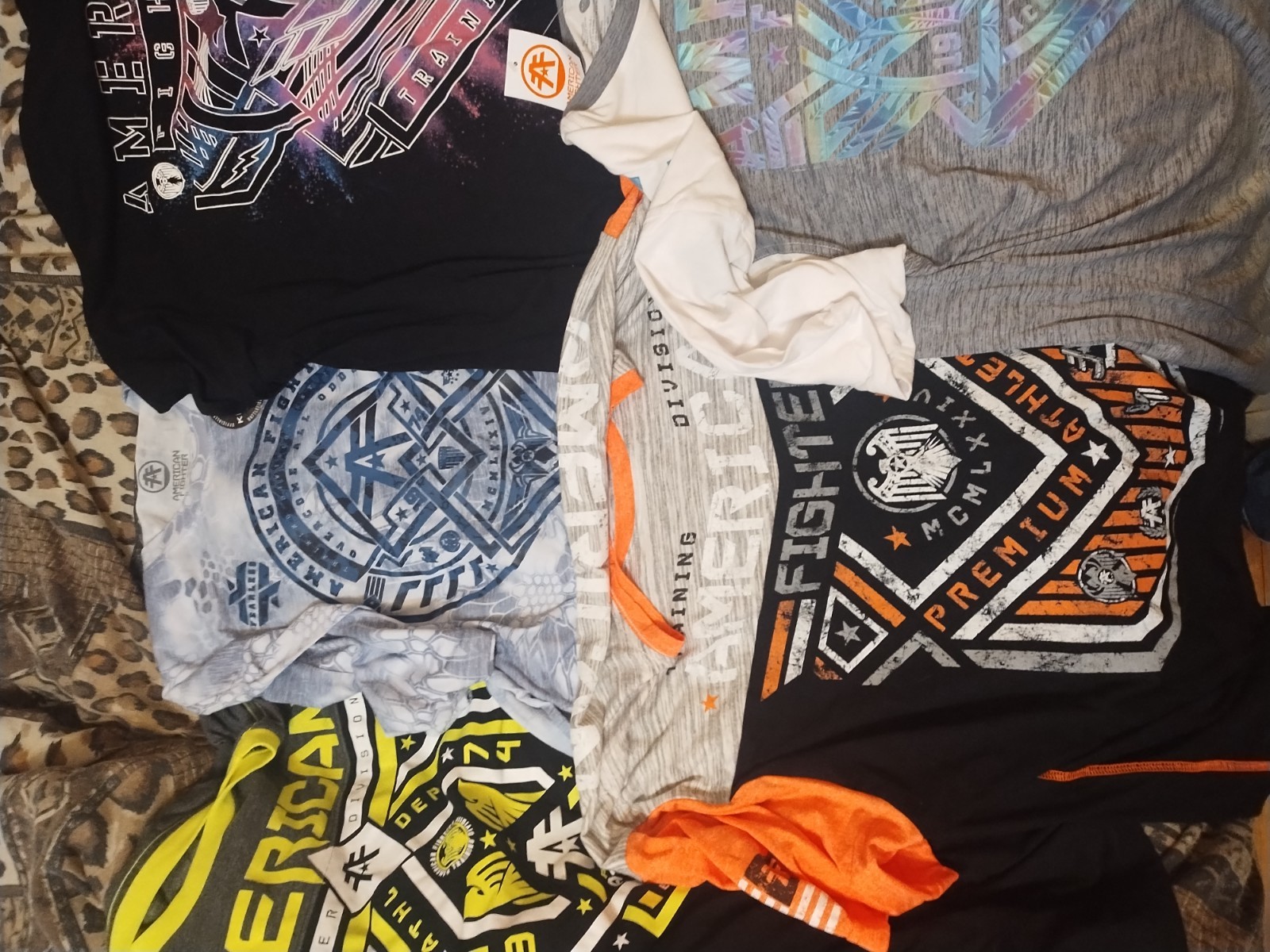 American Fighter Lot Of 5 Short Sleeve Shirt 3-4XL 2- 5XL MMA gallery