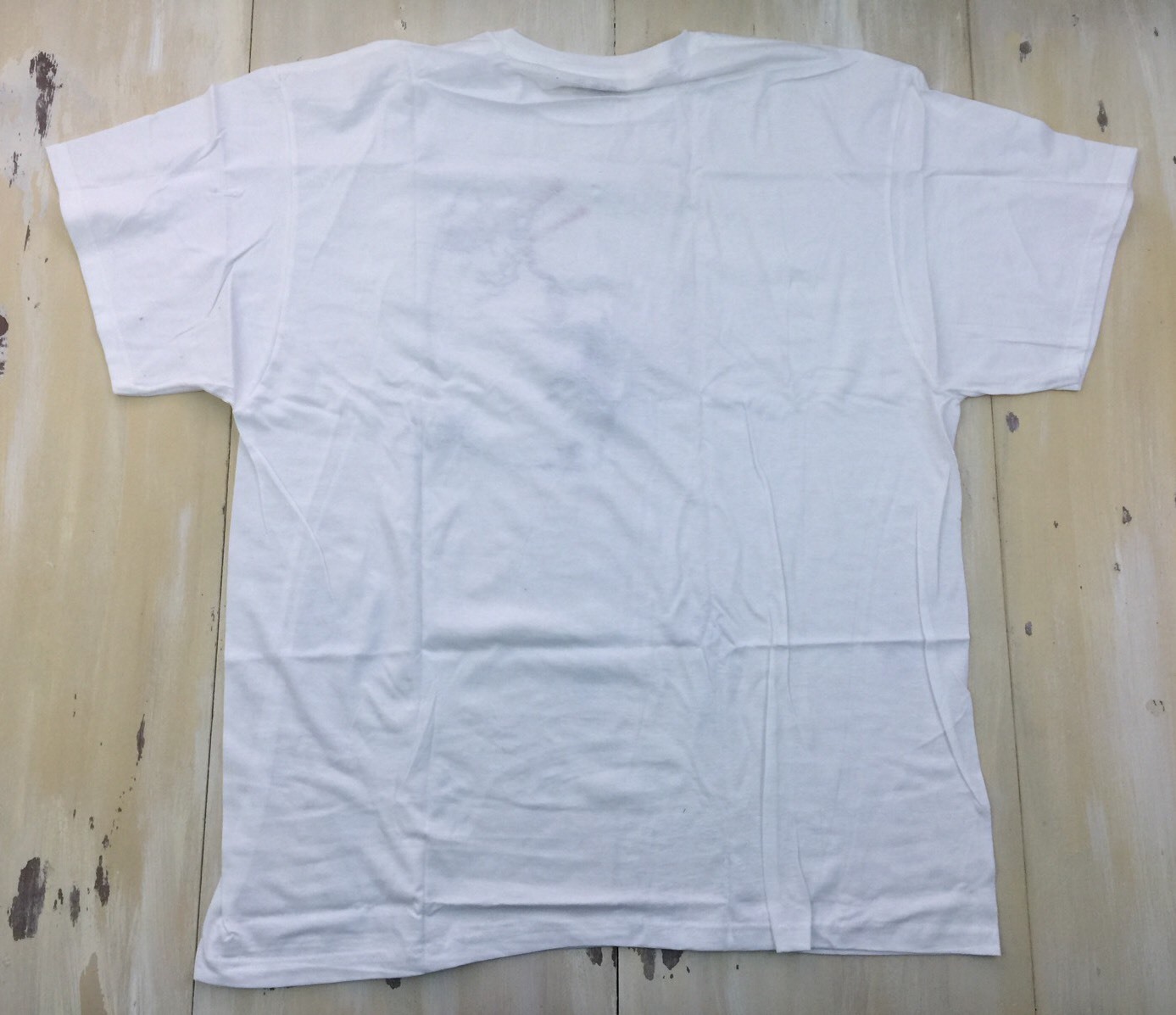 LASER CAT T-SHIRT - Hand Made Silk Screen Printed White Tee, Mens 2XL gallery