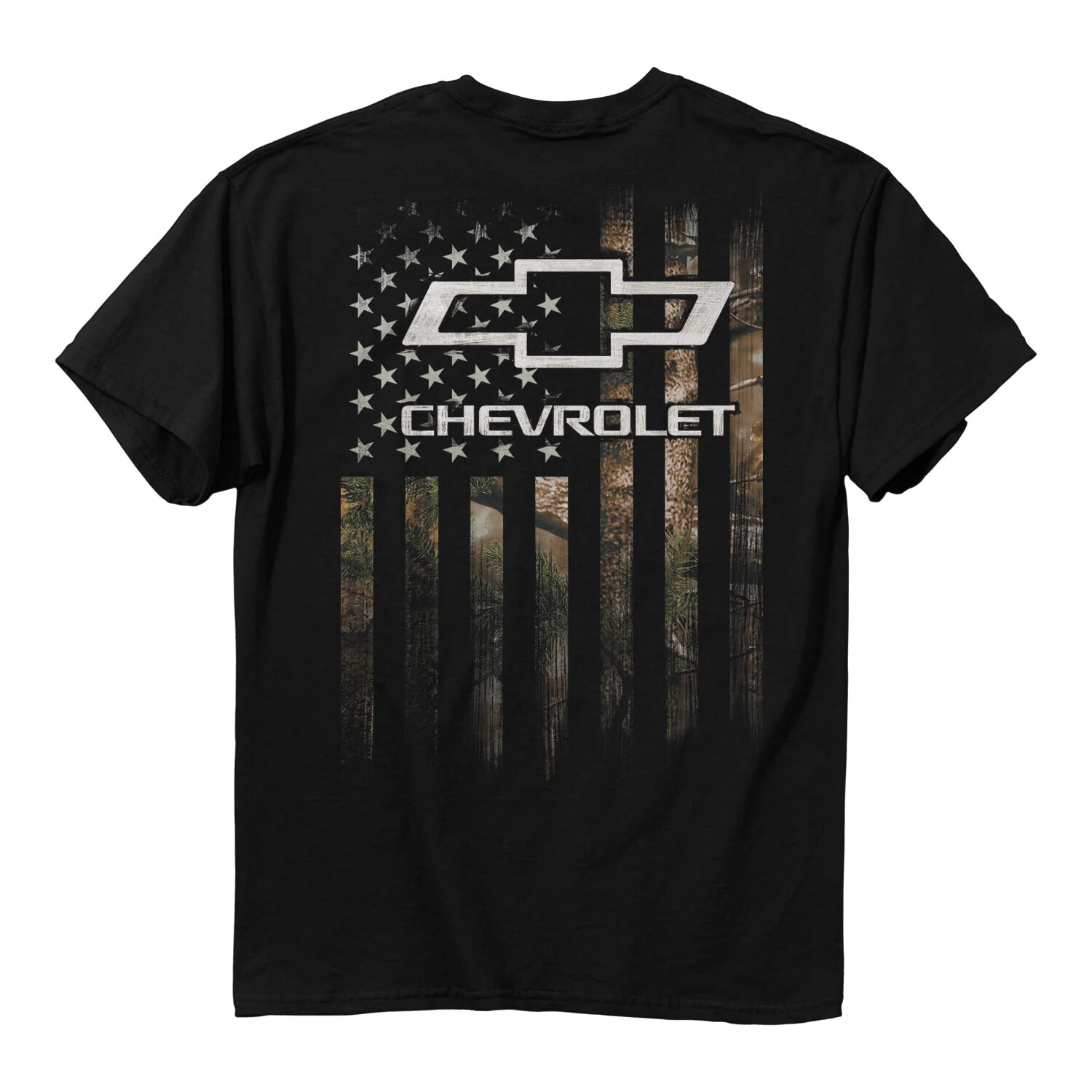 Chevrolet Bowtie Logo Camouflage USA Flag Cotton T-Shirt Black Official Licensed gallery