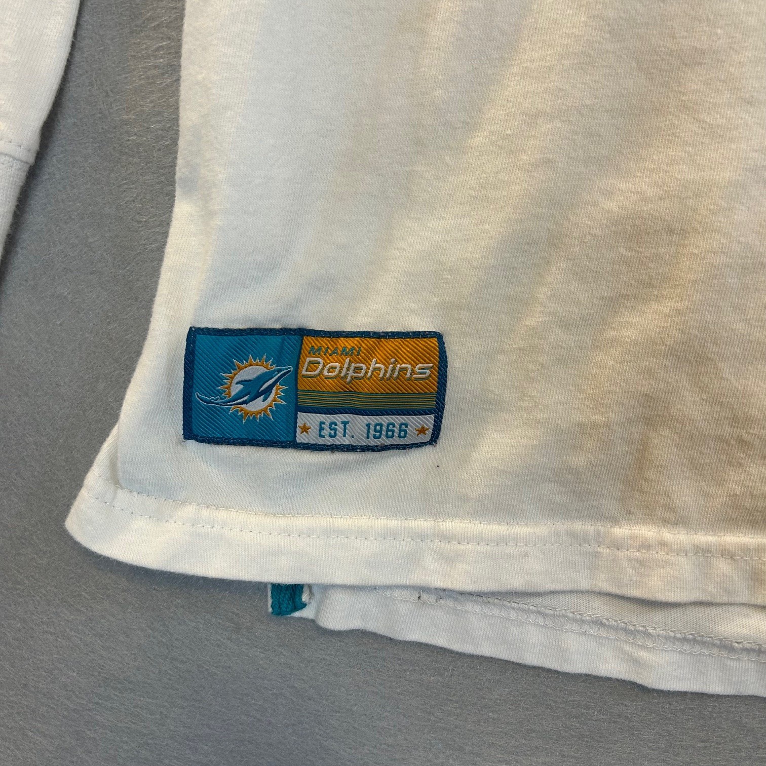 NFL Men’s Miami Dolphins Team Apparel Multicolor Long Sleeve Tee Shirt Size S gallery