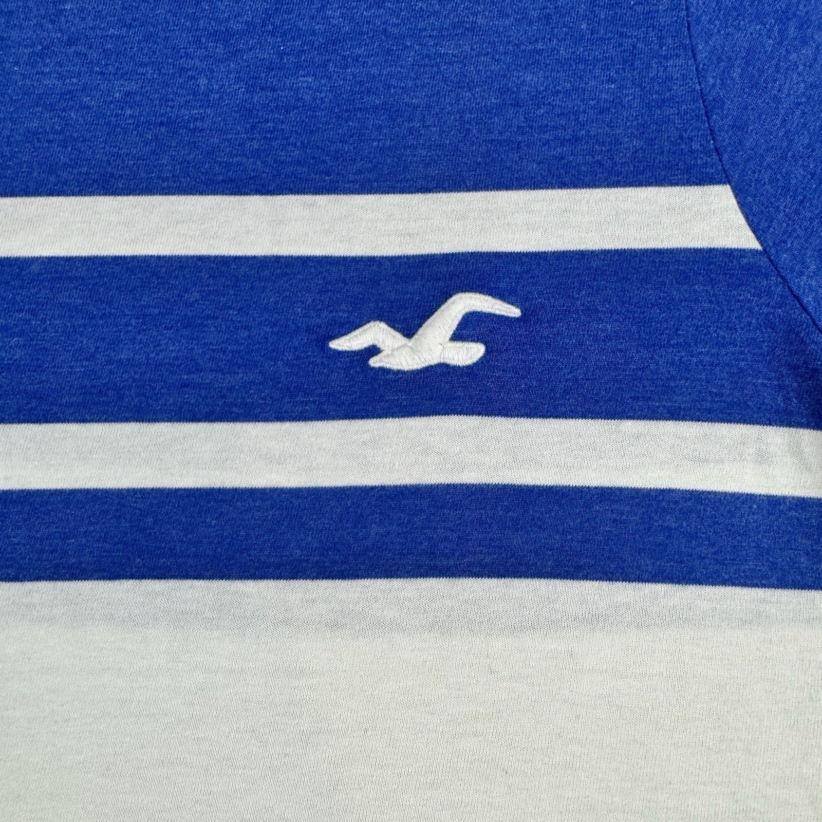 Hollister Shirt XL Blue Y2K Embroidered Preppy Logo Blue Tee Cali Beach Outdoor gallery