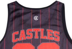 Crooks & Castles M Men’s Jersey Red Black Stripes Basketball Mesh Tank Top New