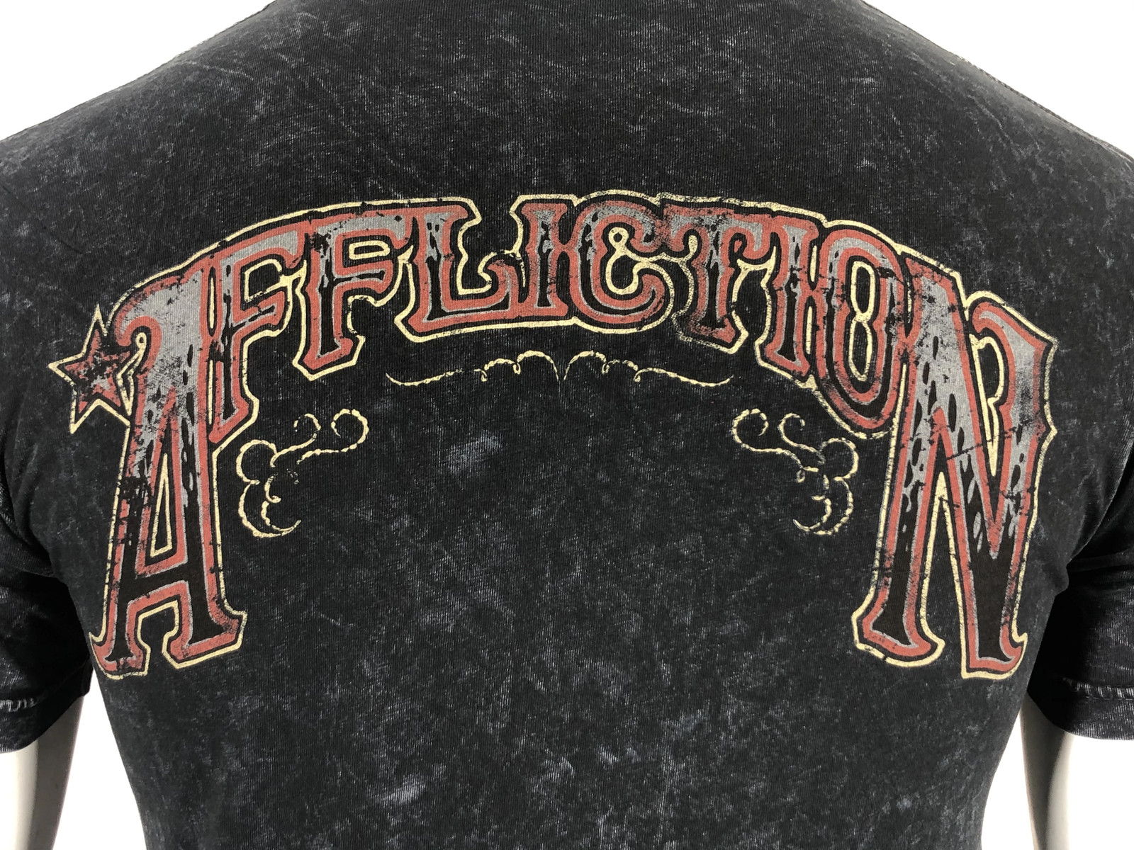 AFFLICTION Men's T-shirt AC IROQUOIS BLACK LAVA Biker Skull Tattoo MMA S-4XL gallery