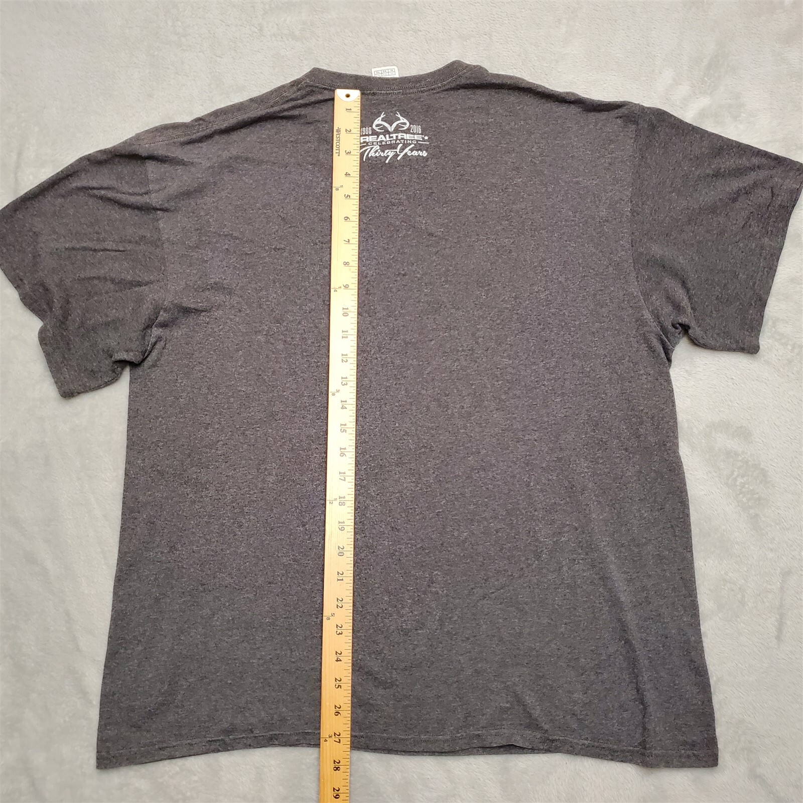 Realtree Shirt Men Extra Large Gray Short Sleeve Crewneck Casual Camo Antler TEE gallery