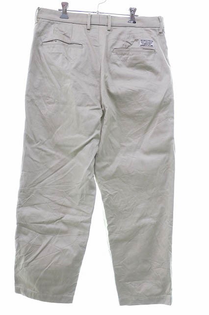 WACKO MARIA DOUBLE PLEATED CHINO TROUSERS BEIGE SIZE 2XL 23SS WMP PT02 2 Tuck Ch gallery