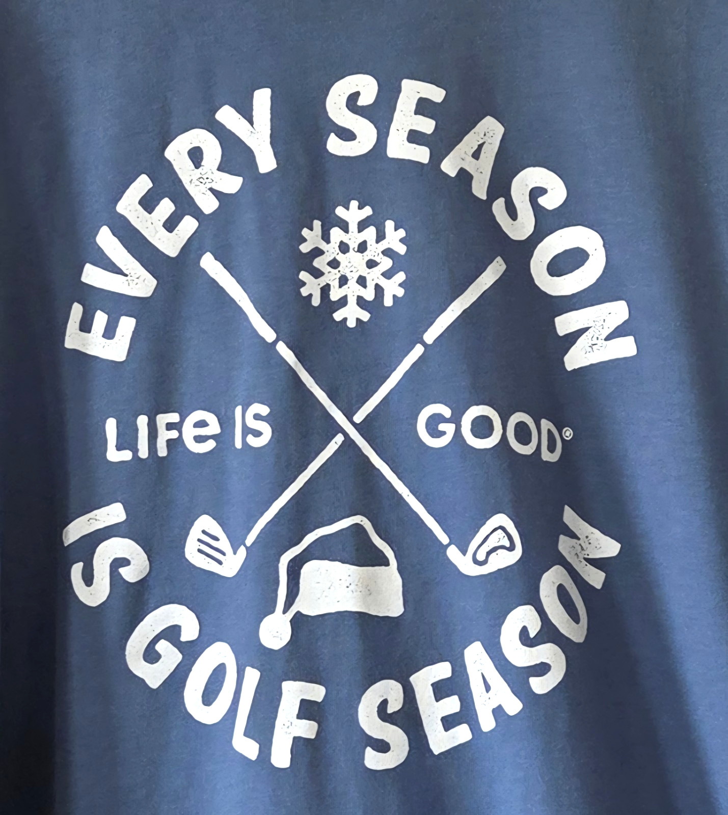 LIFE IS GOOD Men's Blue Crusher T-Shirt Every Season Is Golf Season Size XXL gallery