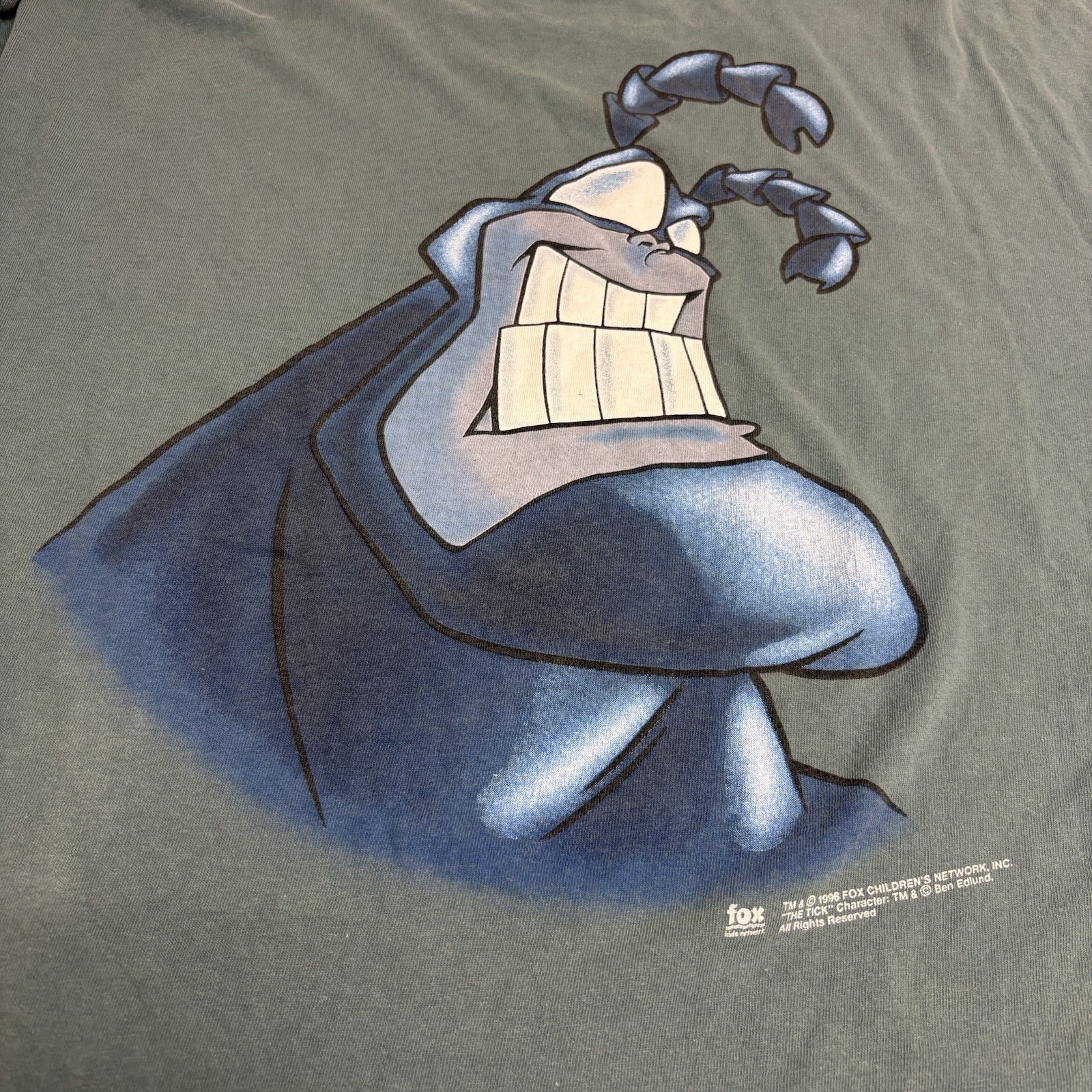 Vintage The Tick 1996 Fox Promo T-Shirt Size XL Blue Cartoon Comic USA gallery