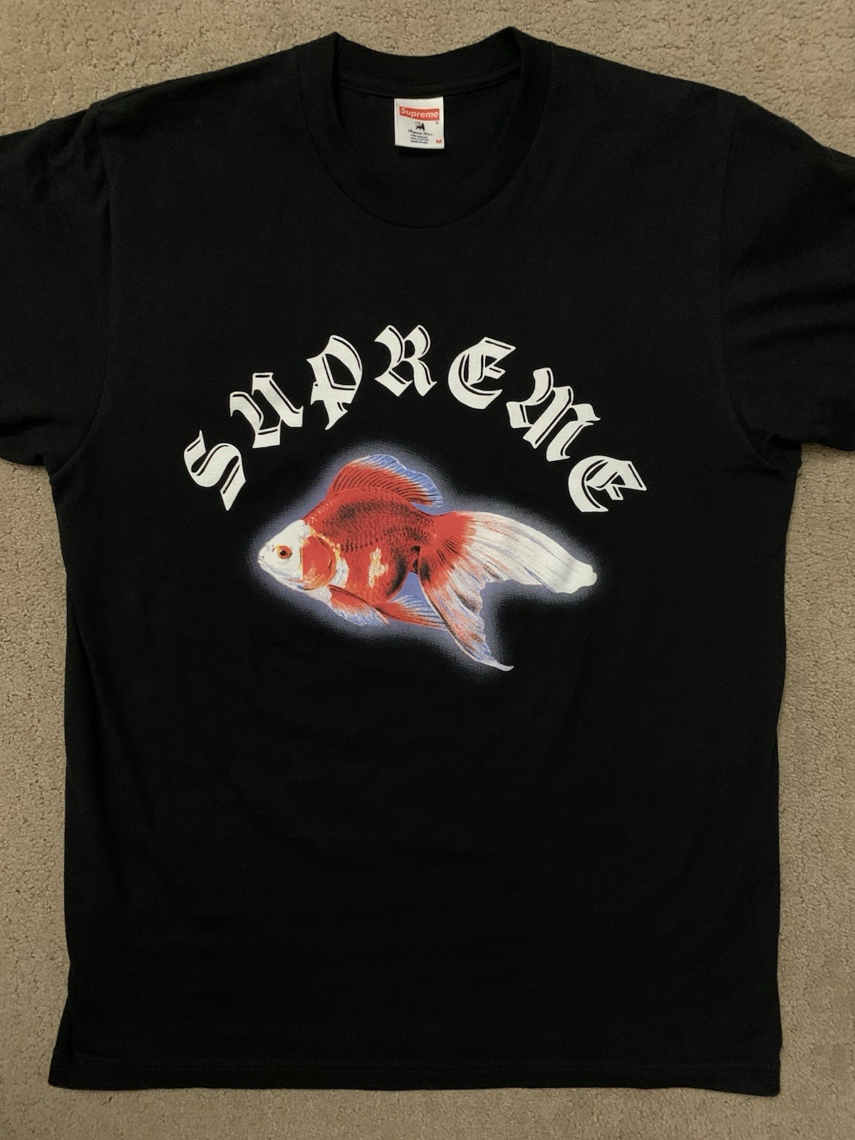 Supreme - Sasquatchfabrix Goldfish Tee (SS2016) - Black - Medium gallery