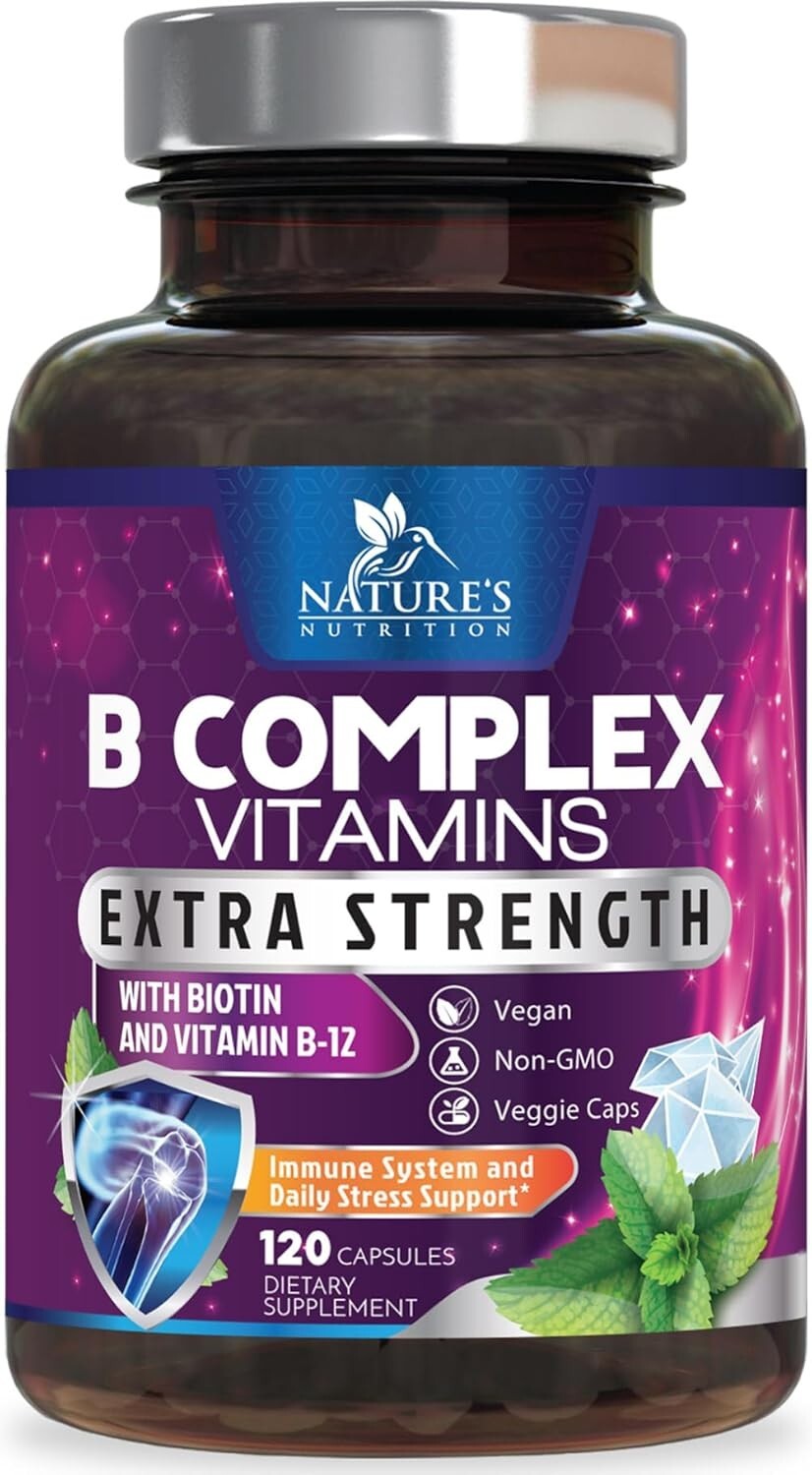 Vitamin B Complex Vitamin B Supplement – B-Complex Vitamins with B12, B6, B9