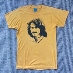 George Harrison Harrison Print T-Shirt Mens Size XS Yellow Color Vintage 70s