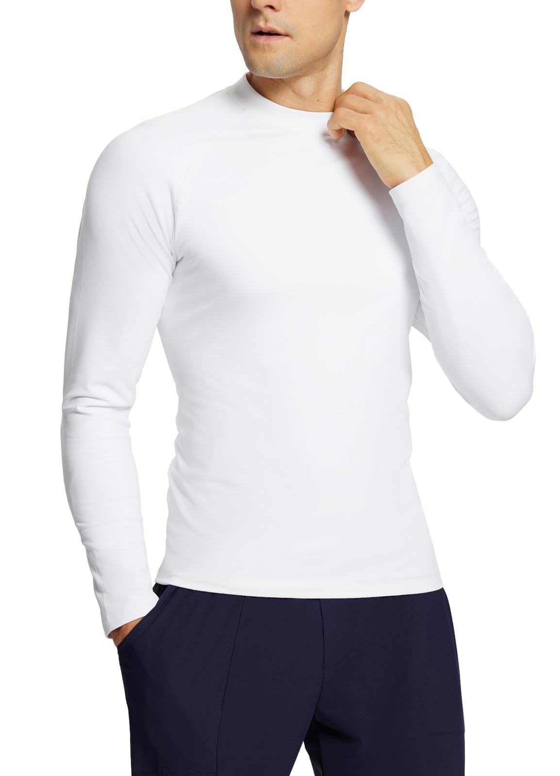 Men's Thermal Fleece Long Sleeve Shirt for Cold Weather Workout and Running L gallery