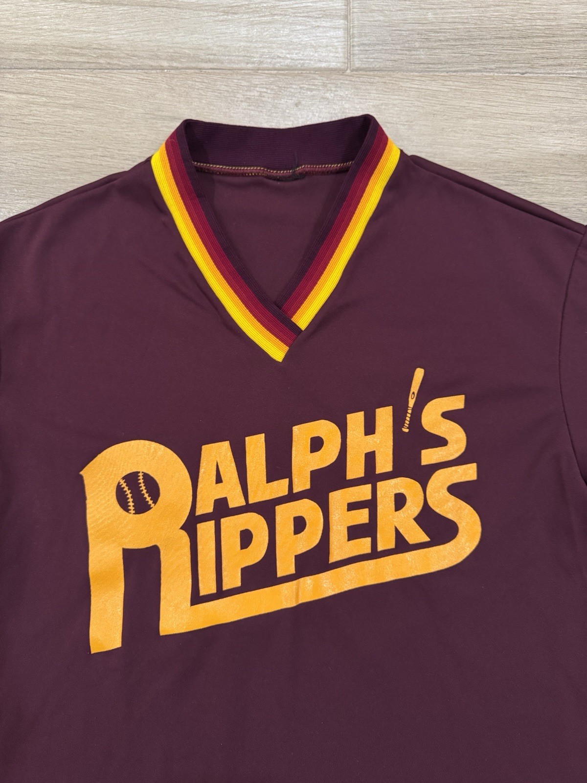 Vintage 80s Men's Sports Shirt MEDIUM/LARGE Ralph's Rippers Softball Swingster gallery