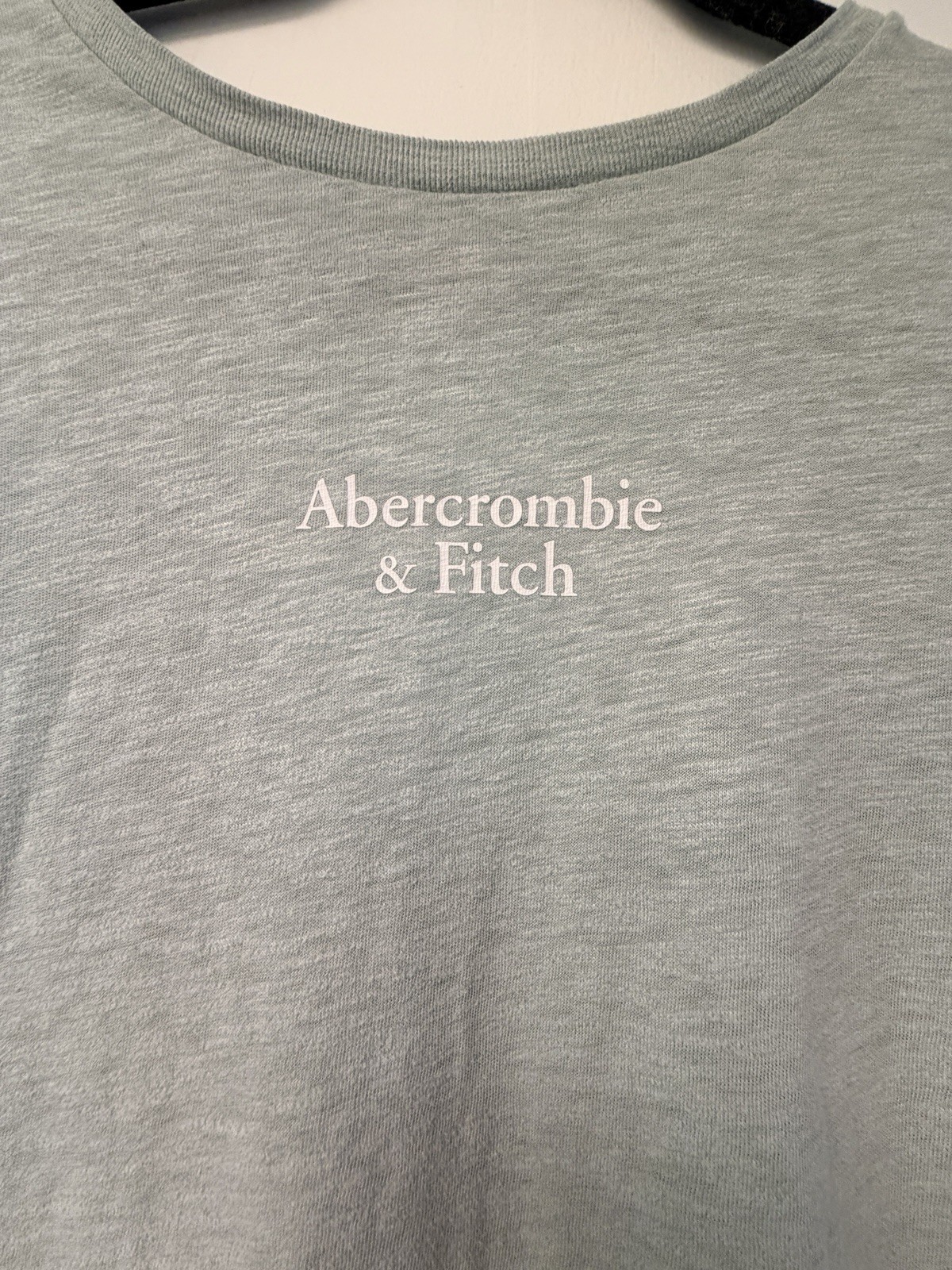 Abercrombie & Fitch Men's Soft A&F Logo T-Shirt Sage Green Size M. Pre Owned. gallery