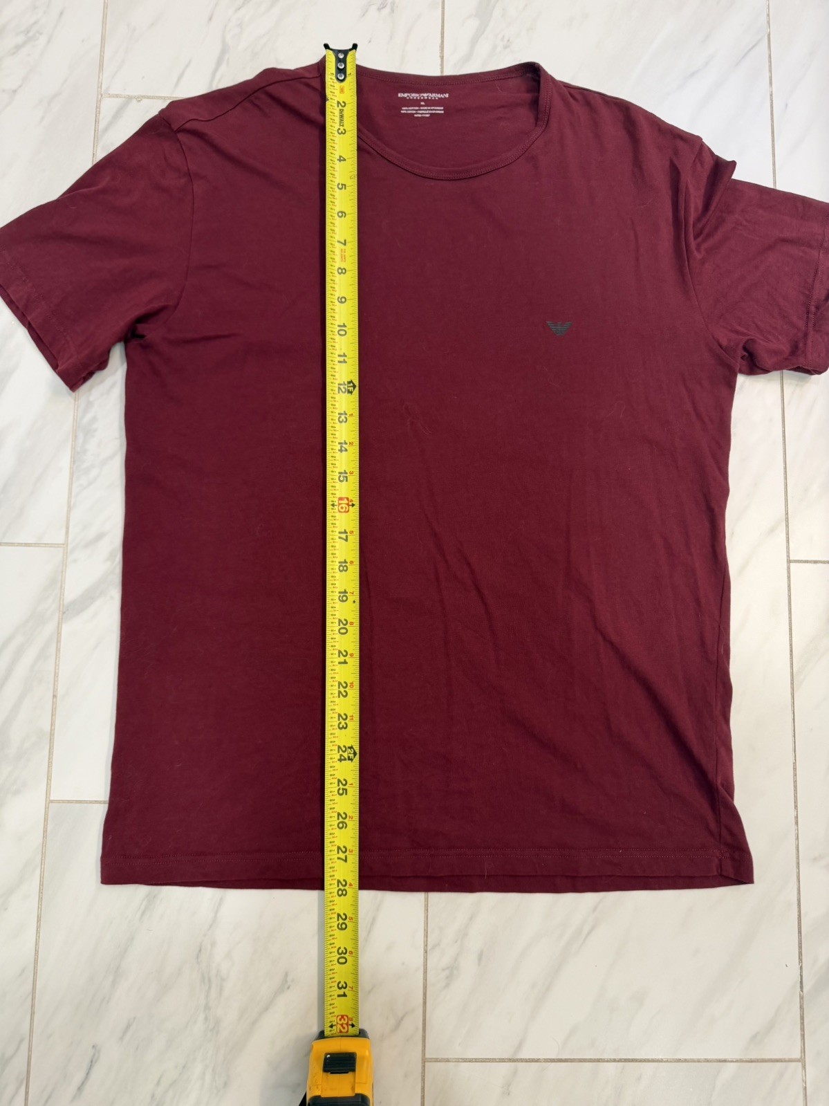 Emporio Armani T-Shirt Top Men's Red Printed Logo Casual gallery