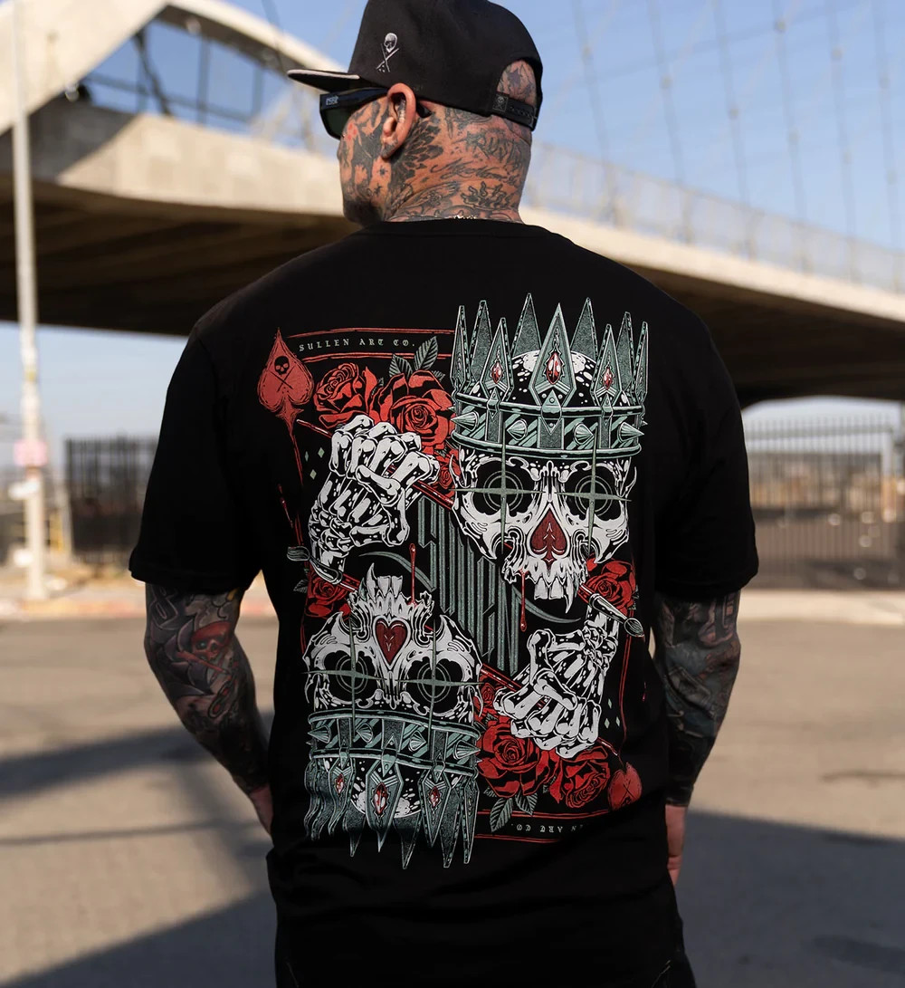 Sullen Art Collective True Artist Pin Up Tattoo Mens Premium Tee SPADES & HEARTS gallery