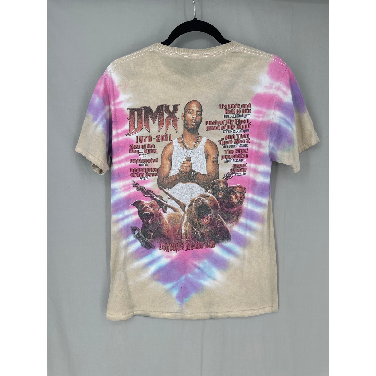DMX Shirt Mens Small Graphic Rap Tee Tribute Tie Dye Ruff Ryders Hip Hop Music gallery