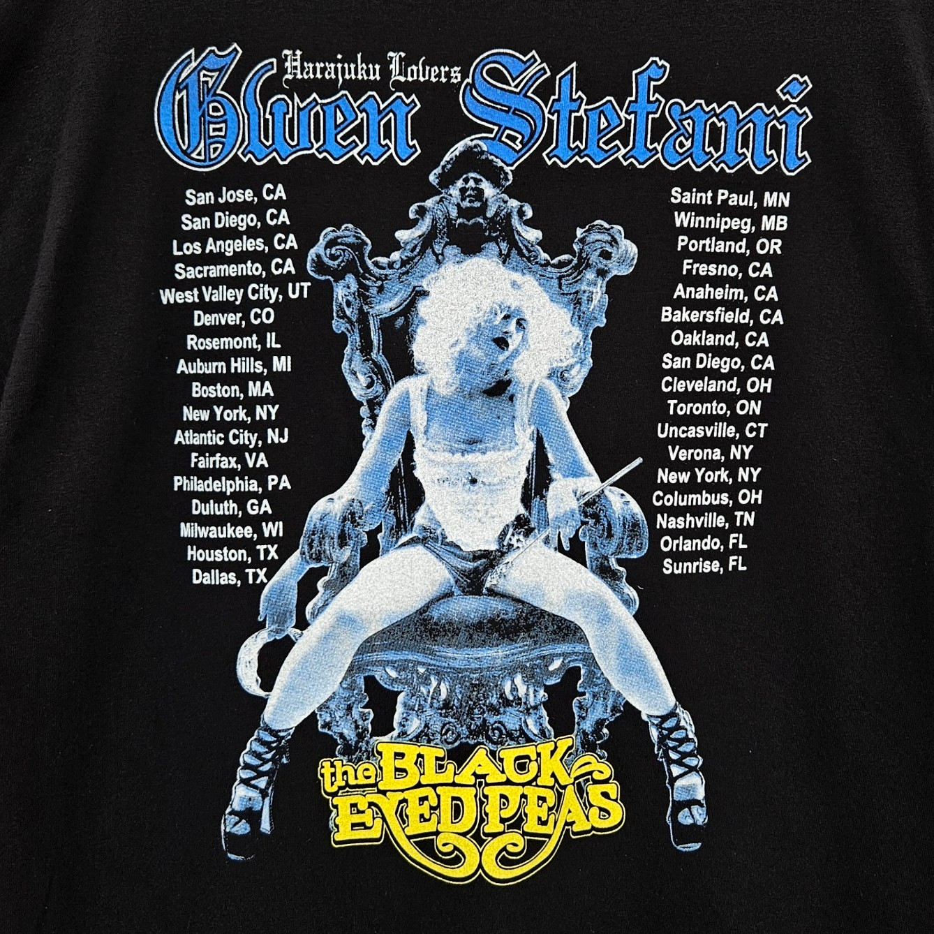 Vintage 2005 No Doubt Gwen Stefani Harajuku Lovers Tour Diamond Star T-Shirt XL gallery