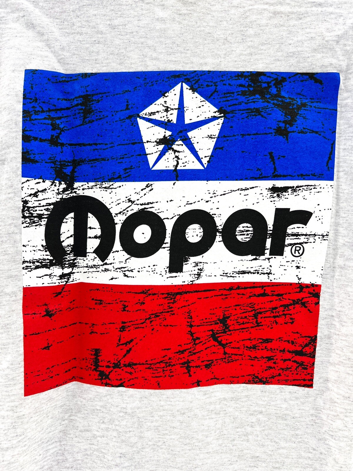 Ash T-Shirt w/ Large Red White & Blue 1972 Mopar Logo / Emblem (Licensed) gallery