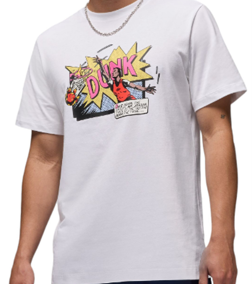 Nike Men's Air Jordan Brand Dunk Tee White/Multi FZ1939-100 i gallery
