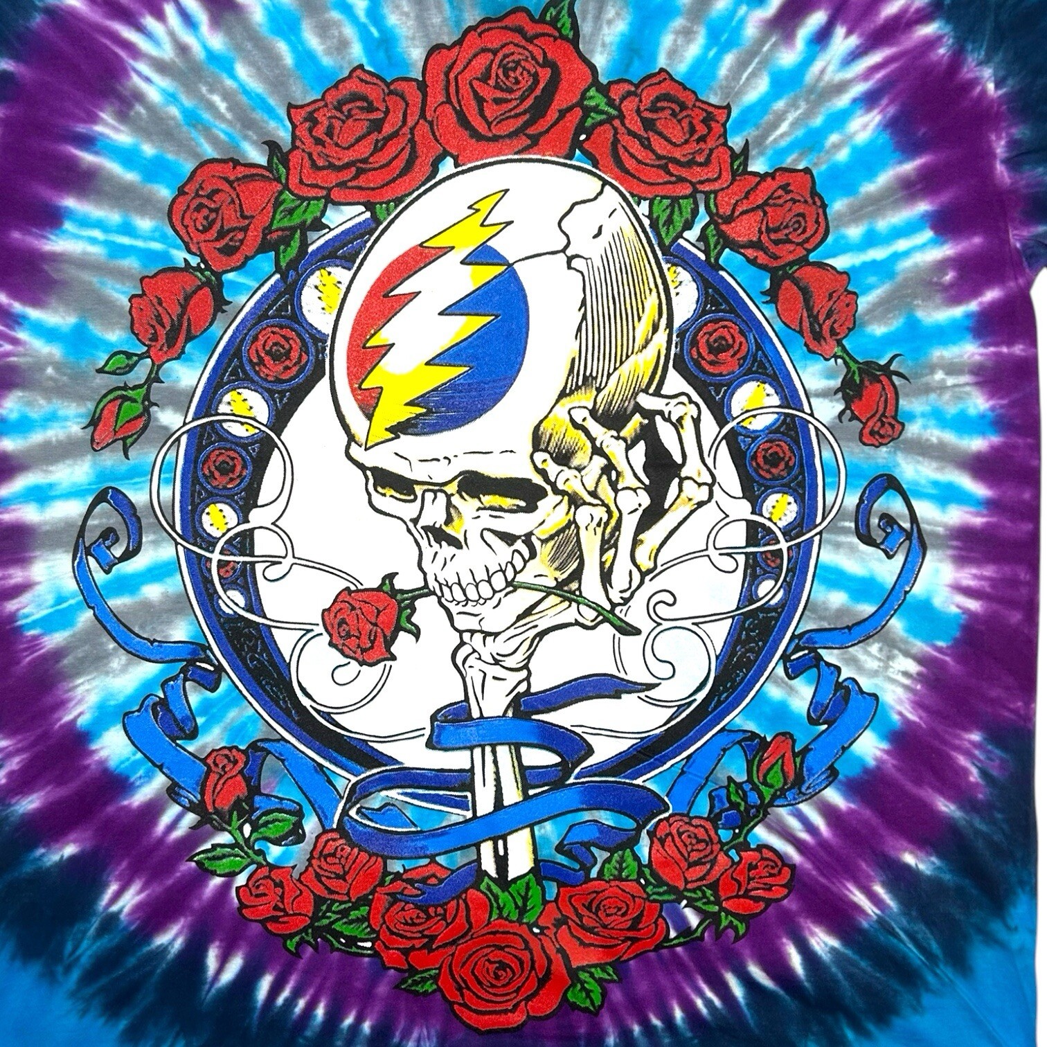 Grateful Dead Modern AOP Single Stitch Double Sided Tie Dye Mens shirt XL gallery