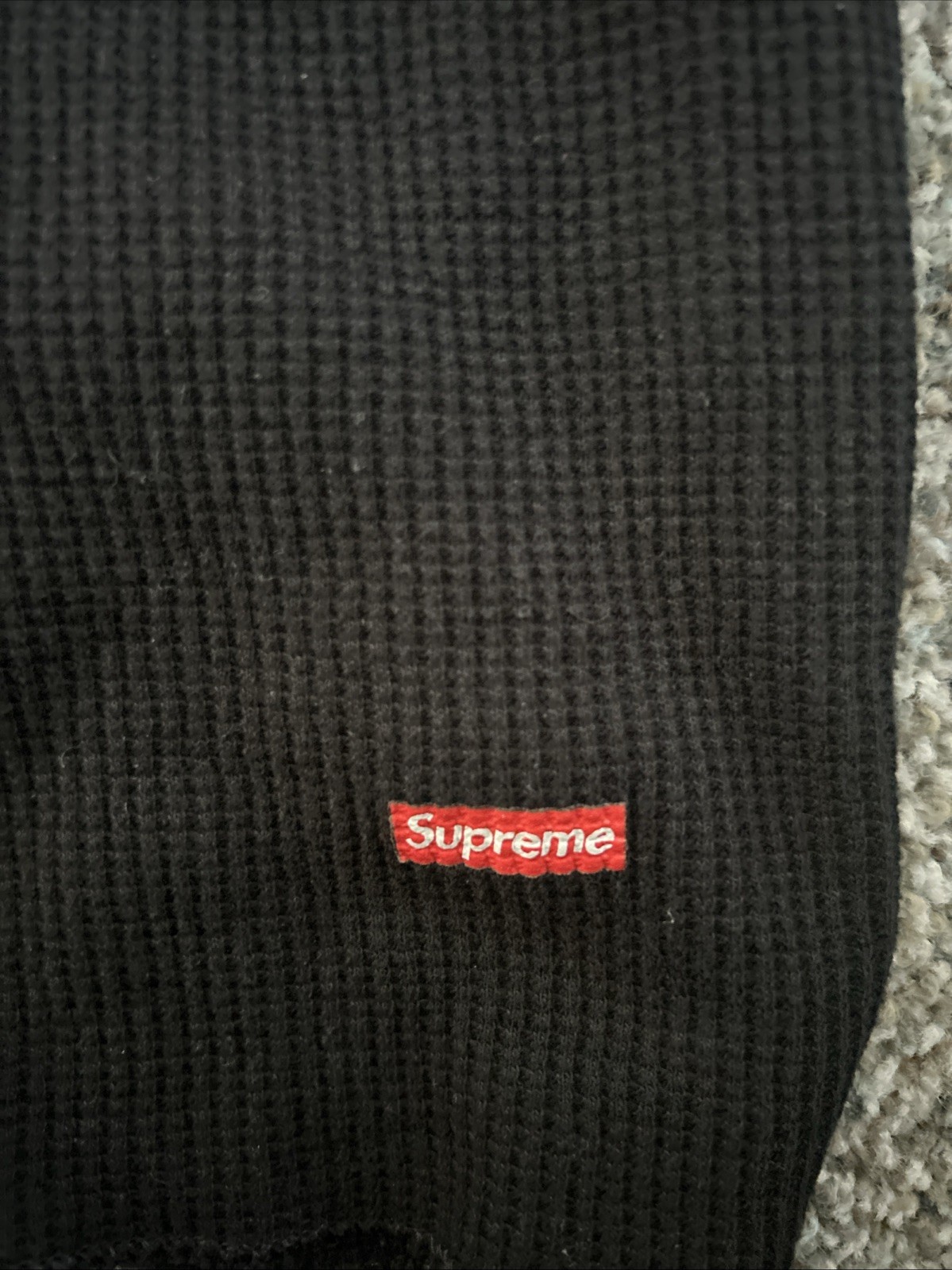 Supreme x Hanes FW21 Skeleton Bone Thermal Shirt Waffle Crew Red Small gallery