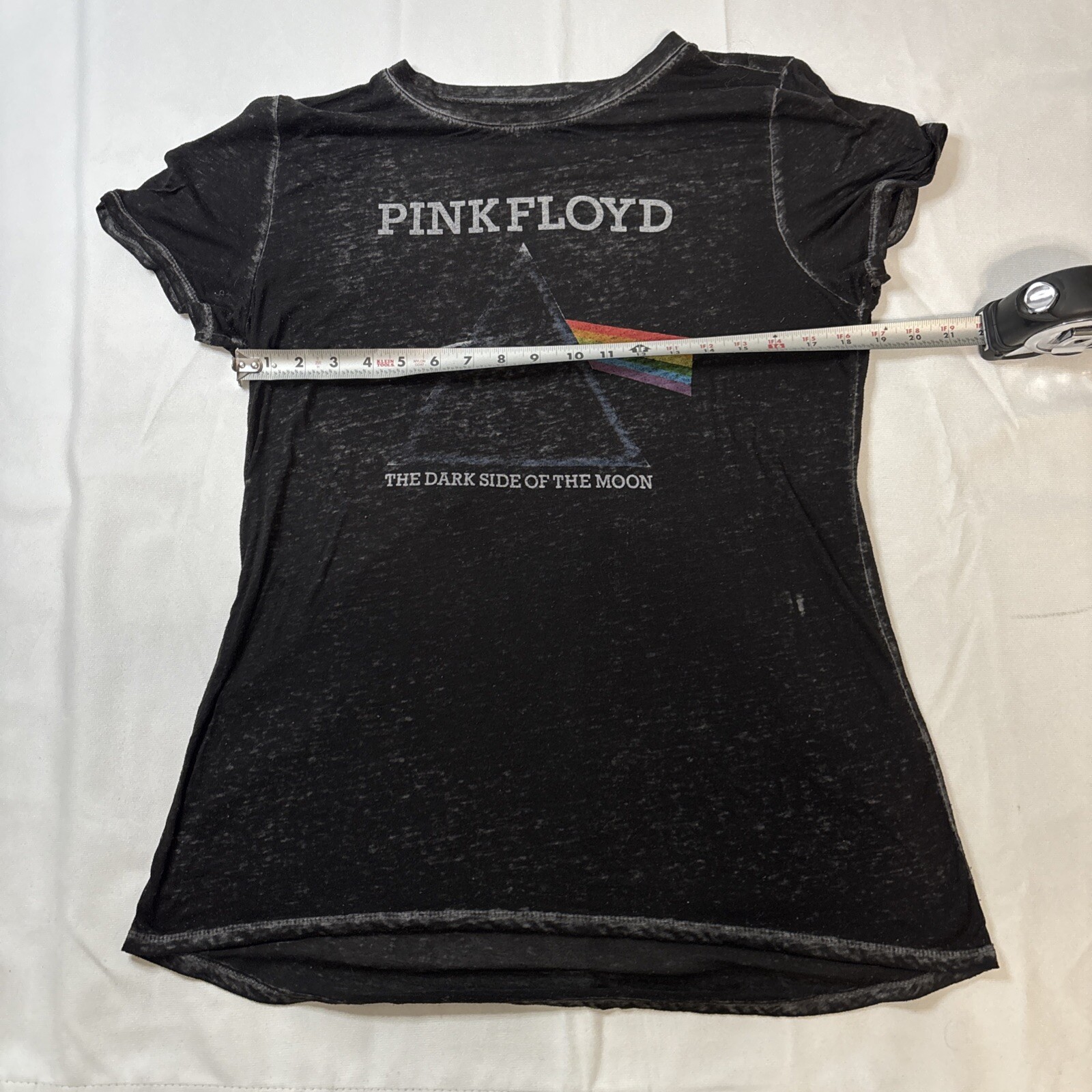 Pink Floyd Dark Side Of The Moon Mens Graphic T-Shirt Black Heathered Sheer 38” gallery