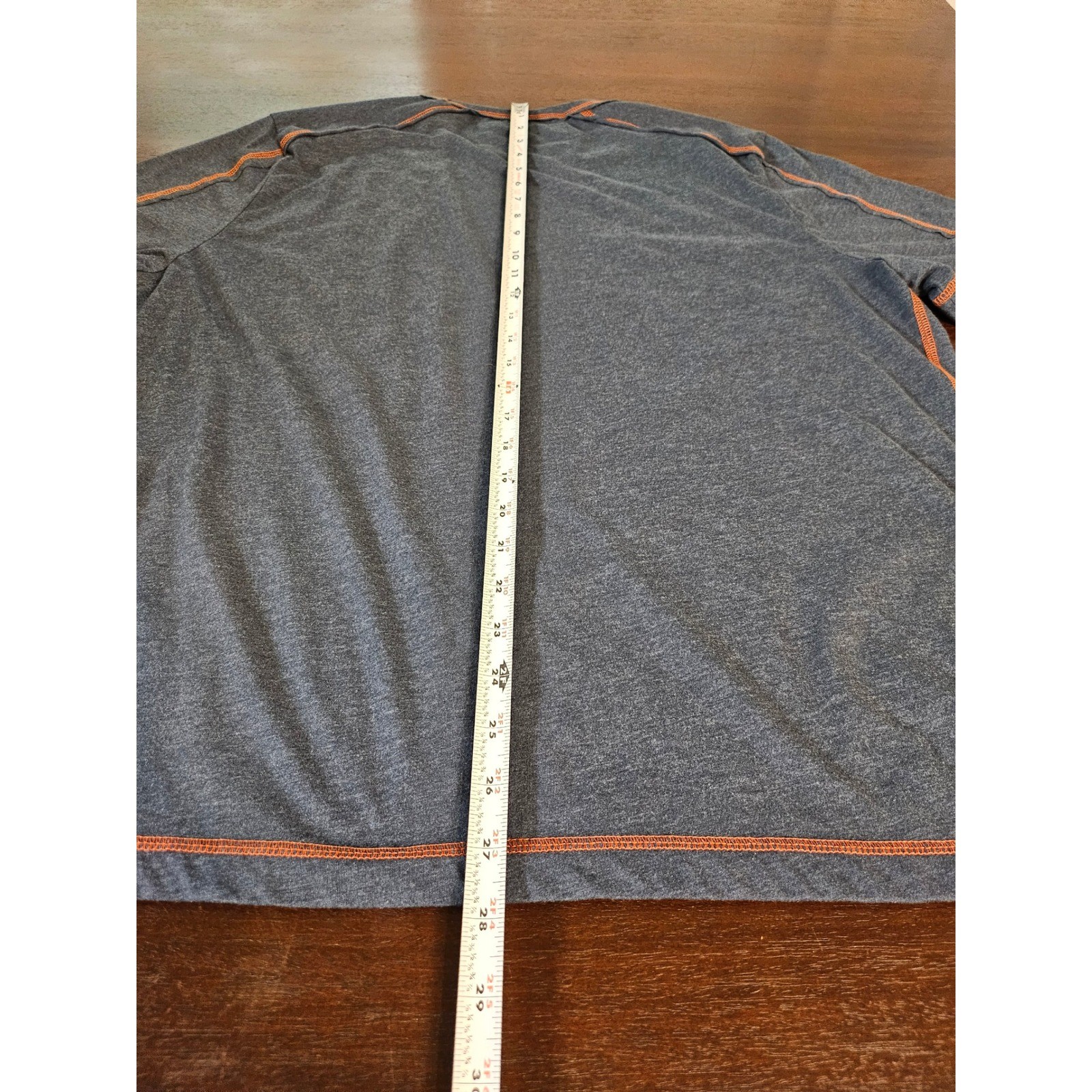 Carbon2cobalt T-Shirt Mens XL Gray Orange Contrast Stitch Organic Cotton Blend gallery