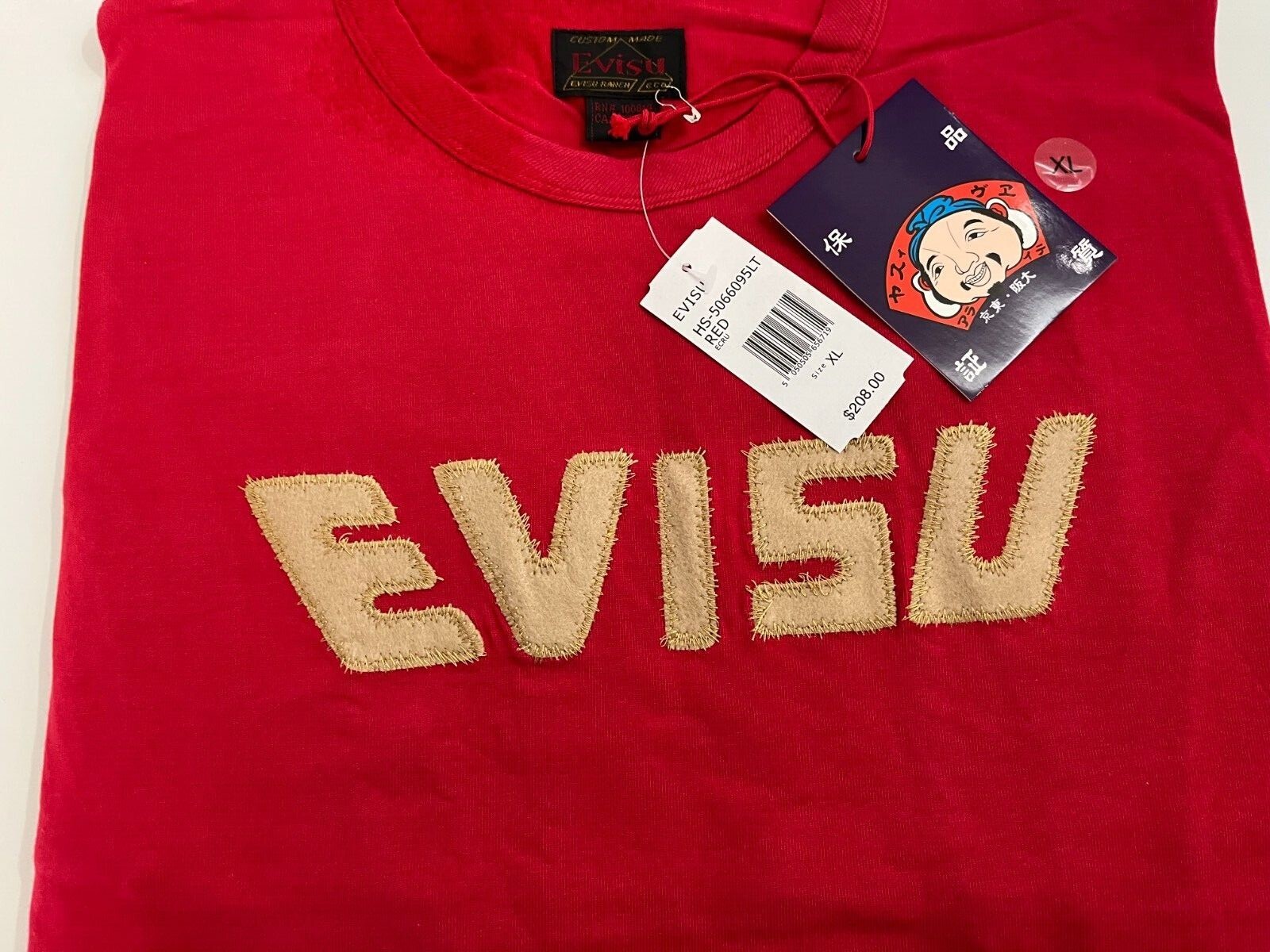 Mens Evisu logo Long Sleeve Japanese Cities T-shirt Tee USA size retail $208.00 gallery