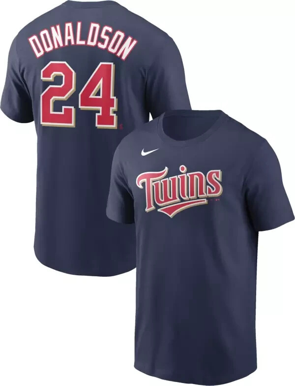 BRAND NEW NIKE MINNESOTA TWINS BLUE TEE SHIRT JOSH DONALDSON #24 (M, L, XL, XXL) gallery