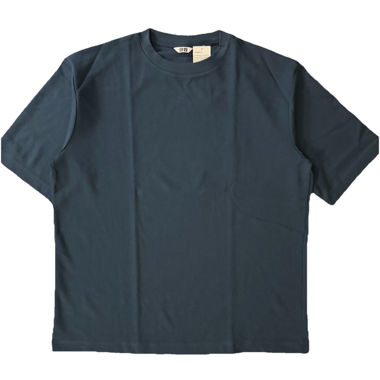 Uniqlo U AIRism Cotton Crew Neck Oversized T-Shirt 67 Blue Size L gallery