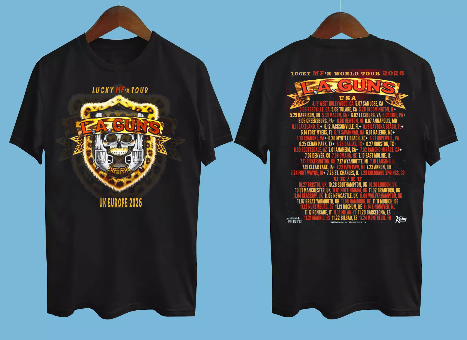 L.A. Guns - Lucky Mf'r Tour 2026 T-shirt Full size S to 5XL 2-sides MD1777 gallery