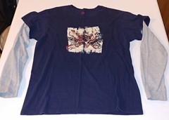 Birdhouse 90’s Y2K Tony Hawk Lg blue with gray longsleeve shirt front/back print