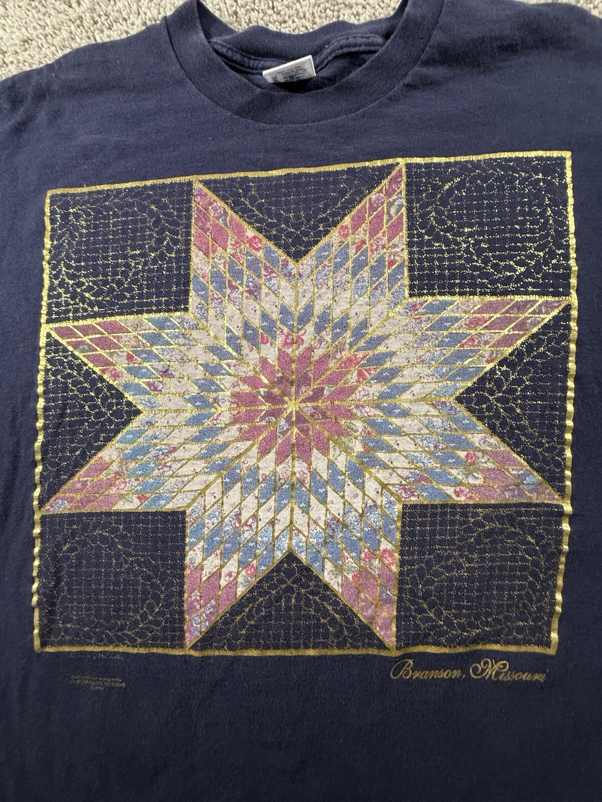 Vintage 90s Brandon Missouri Single Stitch T-shirt 2XL Streetwear Blue gallery