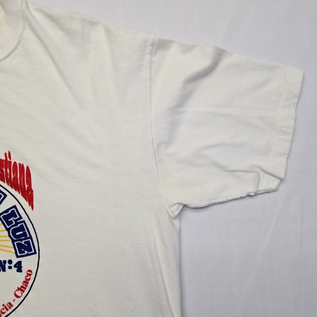 Vintage Rayos De Luz Graphic Tee 1st Grade Christian School White XXL Shirt 90s gallery