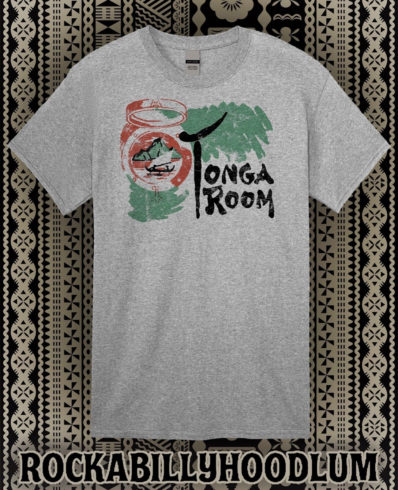 Retro Tiki T Shirt 100% Cotton Bar Mug Restaurant Polynesian Tonga Room gallery