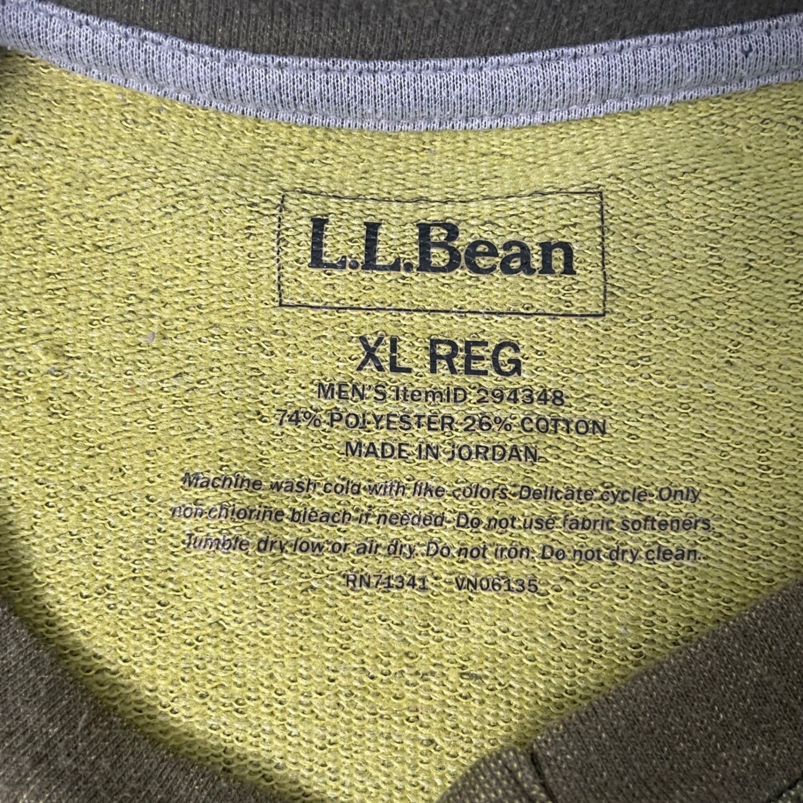 LL Bean Henley Mens XL Green Shirt Pullover Classic Outdoor Rugged Gorpcore gallery