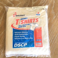 JWOD Skilcraft (3) Pack Tan Sand Army T-shirts DSCP Size Large 42-44