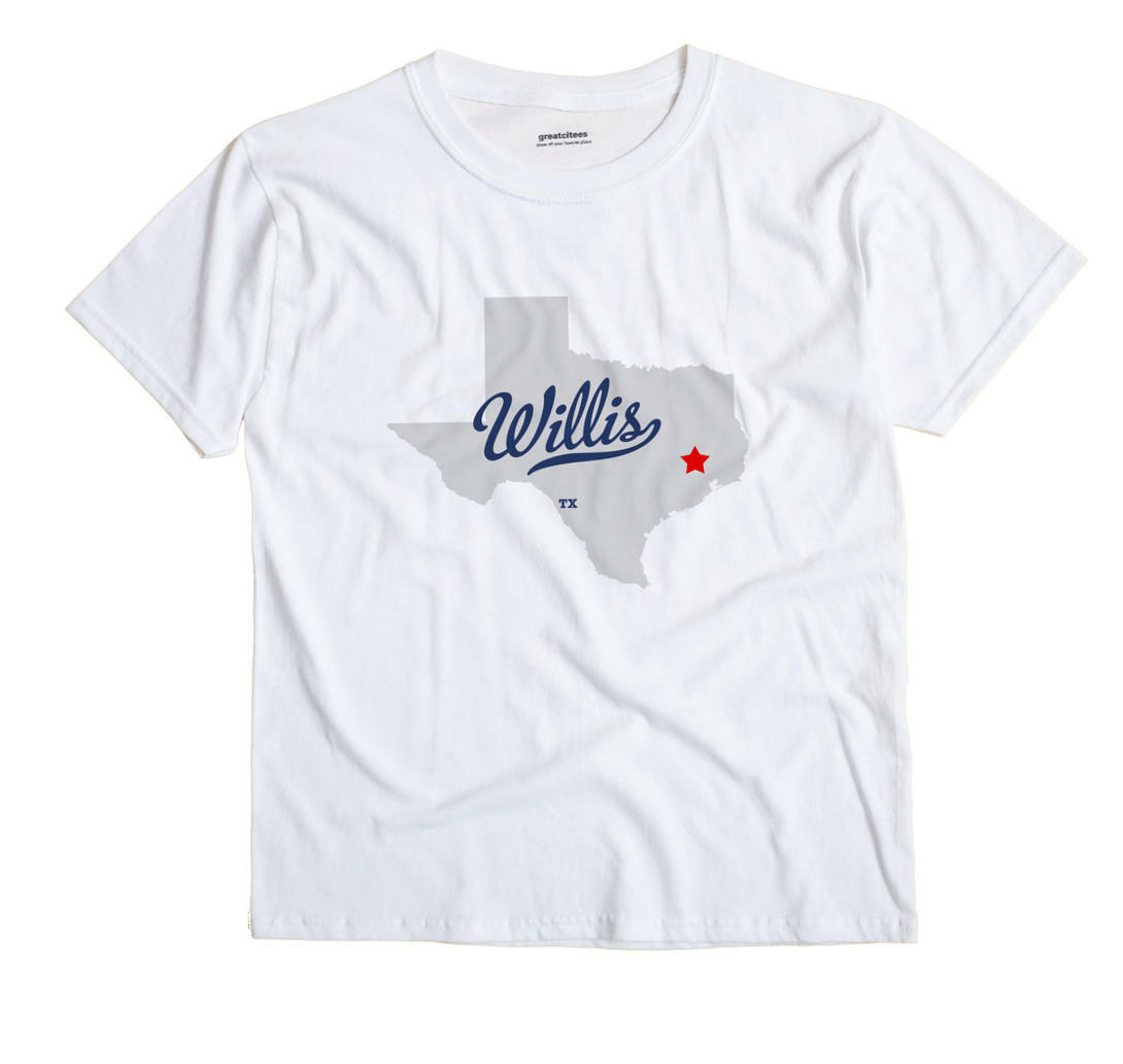 Willis Texas TX T-Shirt MAP