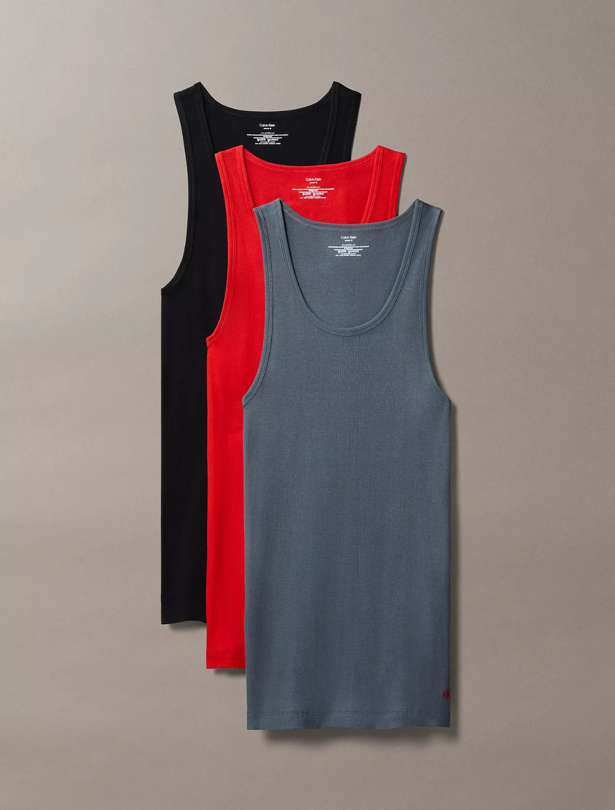 Calvin Klein Cotton RIB (Medium) NB4036-058 MULTI COLOR TANK TOPS 3 PACK gallery