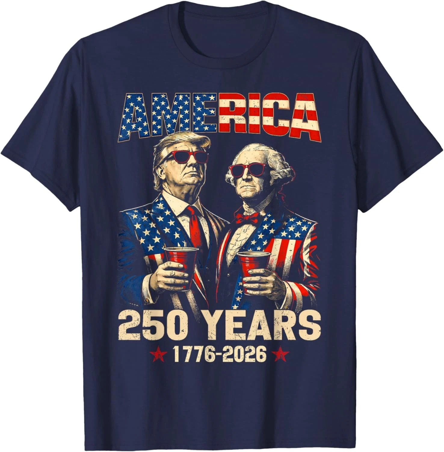 250 Years America Anniversary 250th Funny Trump Washington Unisex T-Shirt gallery