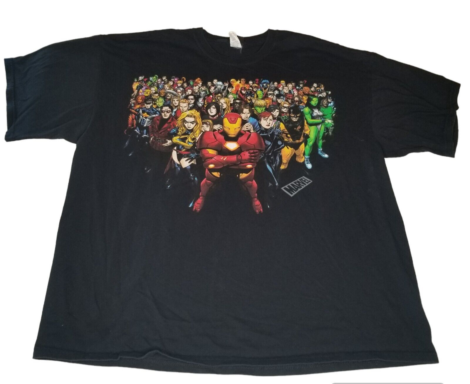 Marvel Universe Mad Engine Heroes Villains Group Graphic T-Shirt Y2K Men's 2XL gallery