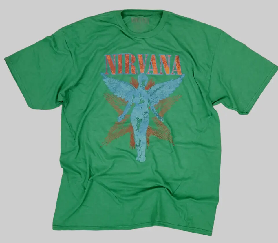 Unisex Adult Music t shirt -NIR-VANA -Heather Gray - music Tees - gallery