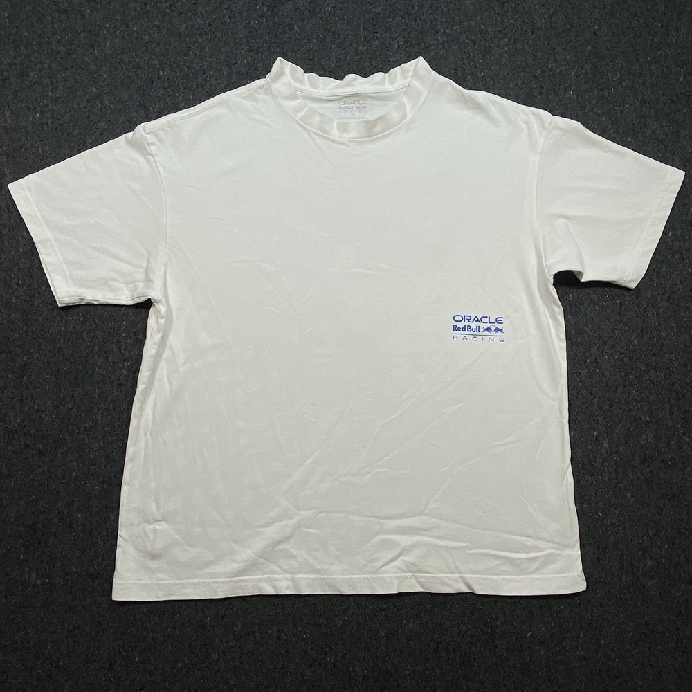 Oracle Red Bull X American Eagle Boxy Fit Racing Race Cars White T-Shirt Sz M