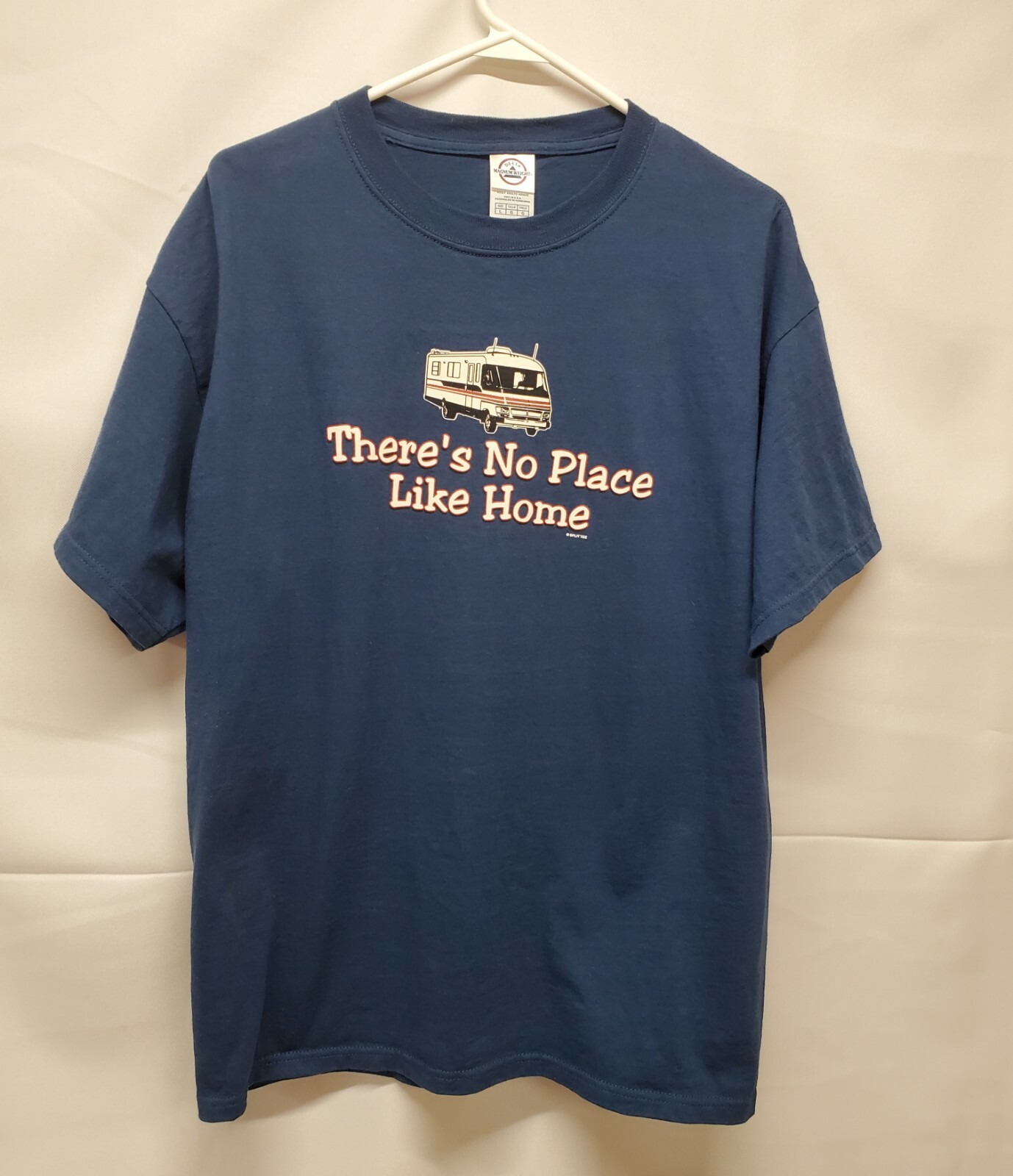 RV Motor Home Graphic T Shirt with “There’s No Place Like Home” Motto Men’s L
