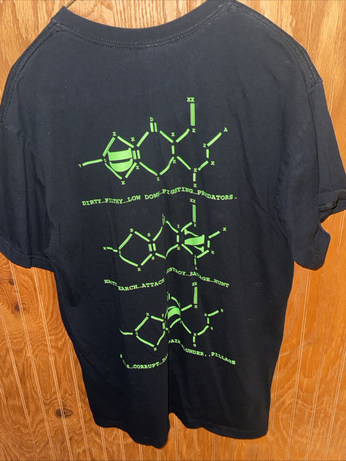 vintage t shirt 90s DNA Chemical Structures Rare! Dark Content Double side gallery