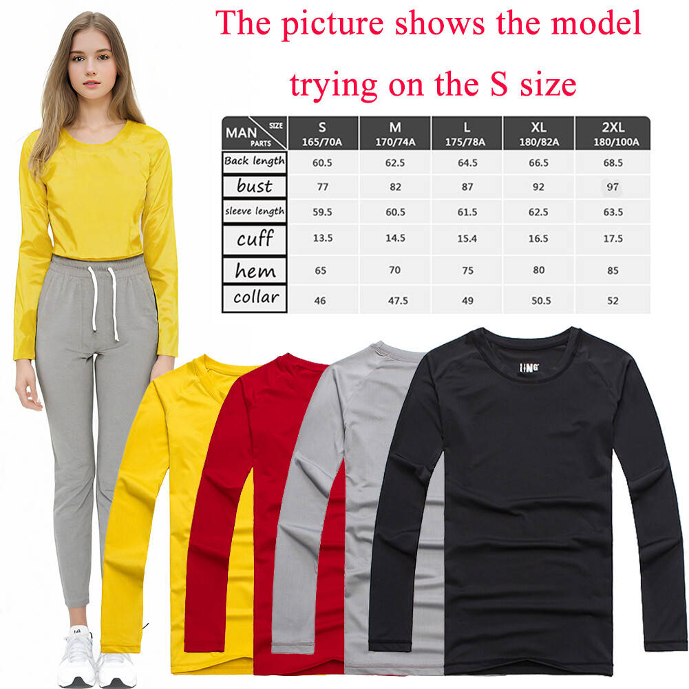 Athletic Long Sleeve Compression Shirts Men's Dry Fit Sports Gym Shirts Workout gallery